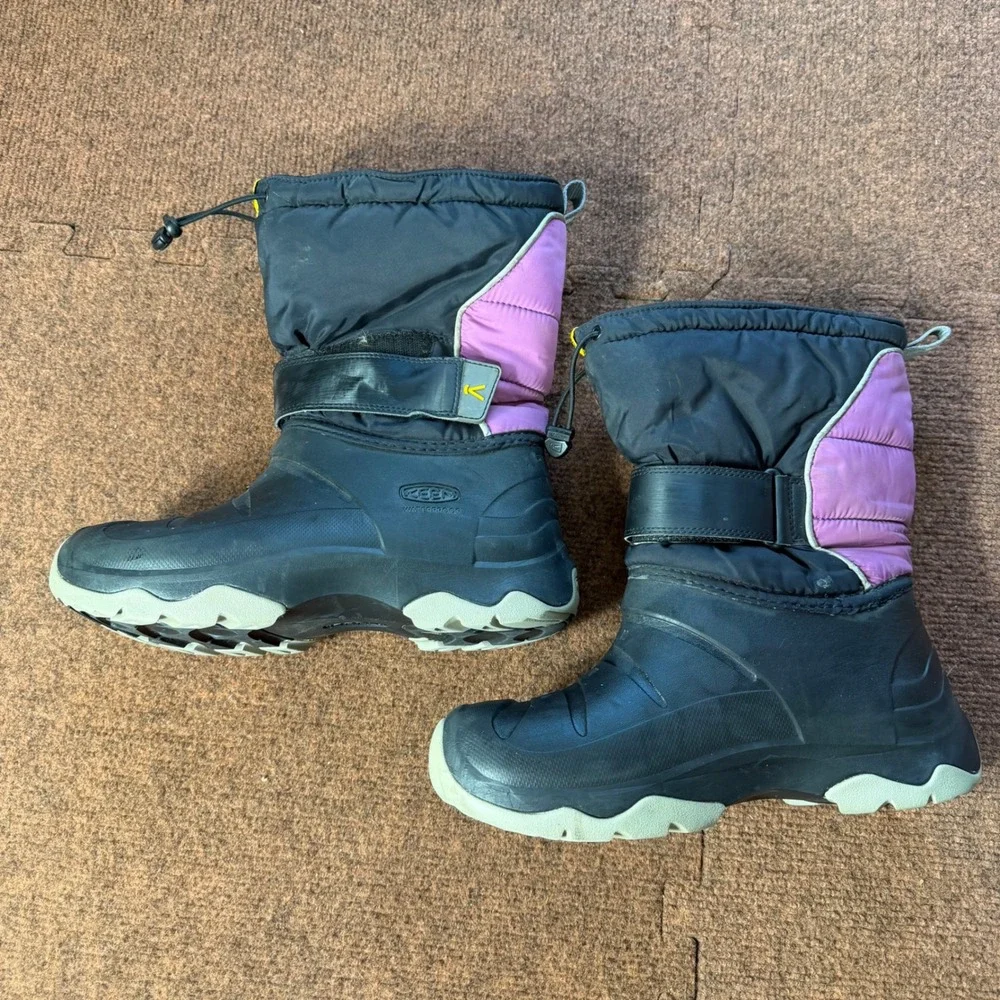 Keen Lumi Waterproof Winter Boots Black Purple 400g Insulation Women 7 1023709